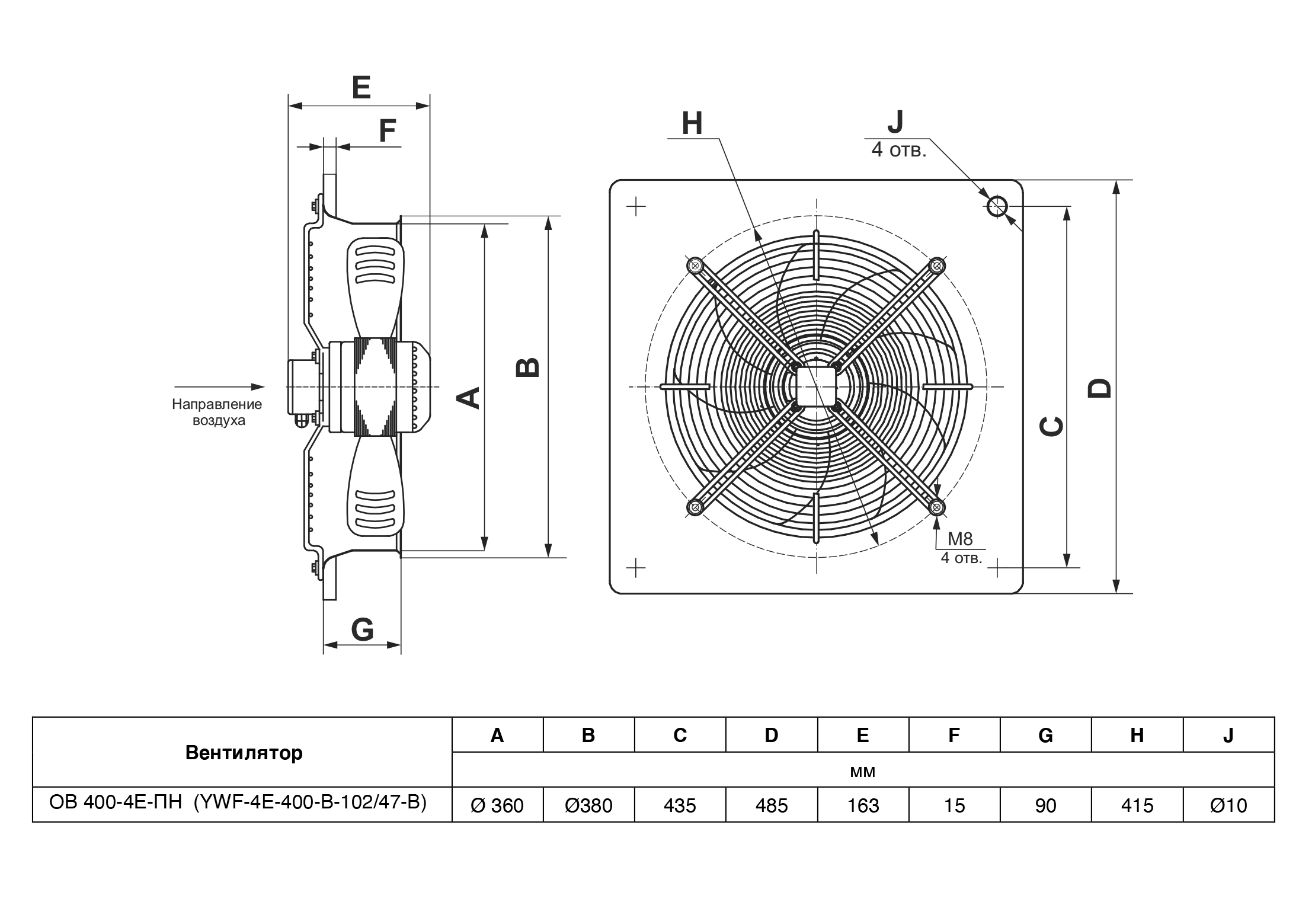 ОВ 400-4Е-ПН (YWF-4E-400-B-102/47-B) Изображение 4
